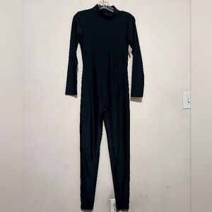 Peerise Black Long Sleeve Stretch Jumpsuit Sz-L